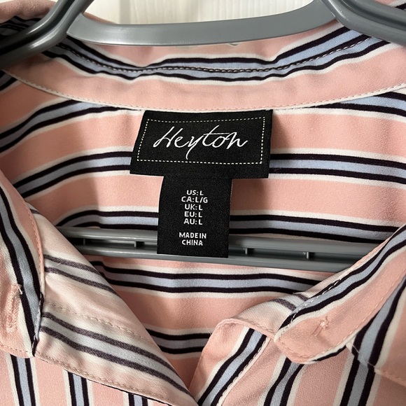Heyton Large striped blouse, new without tags, pink and blue - Picture 3 of 6